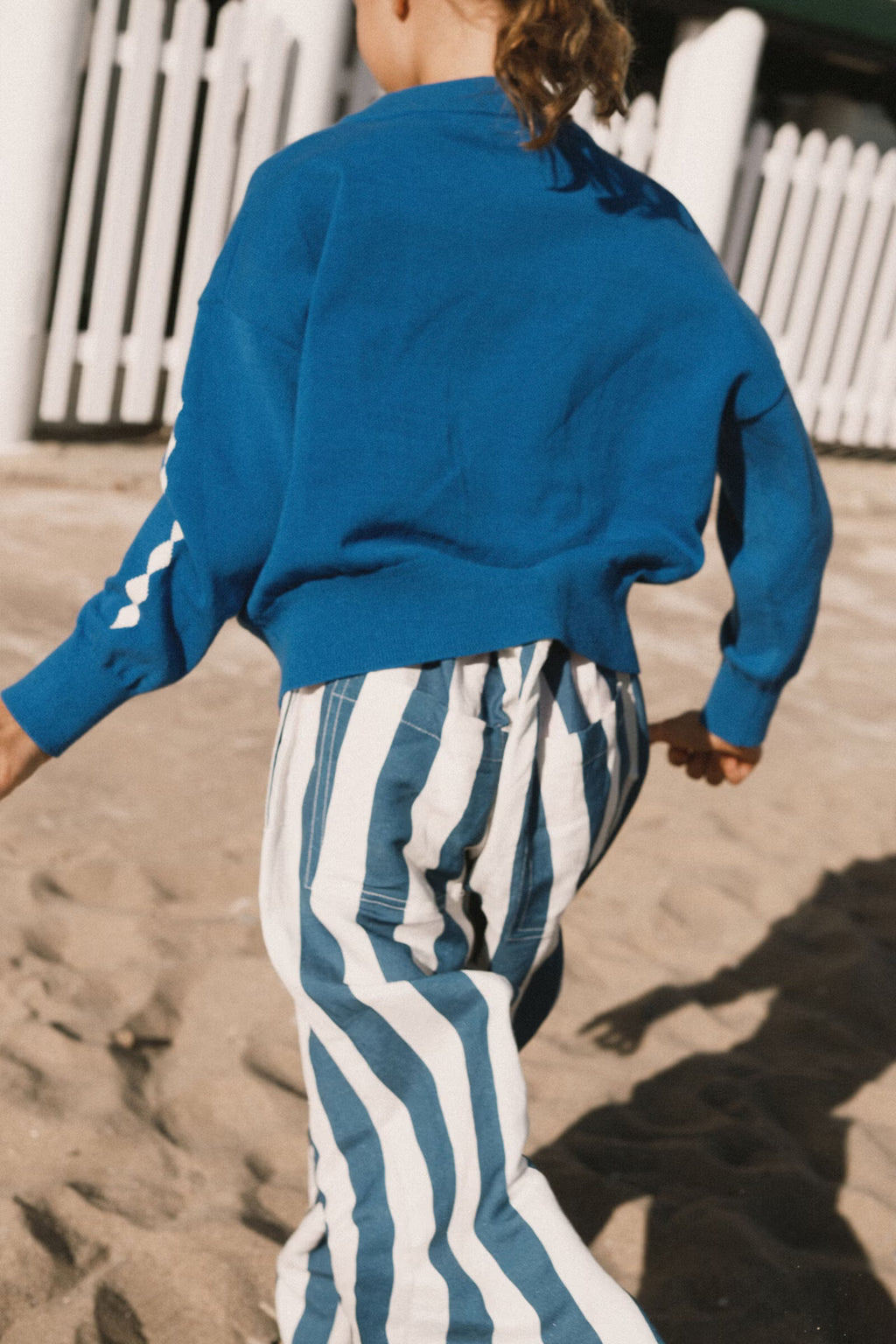 Light Navy Blue Striped Trousers