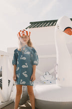 Robe denim à Grands Cygnes