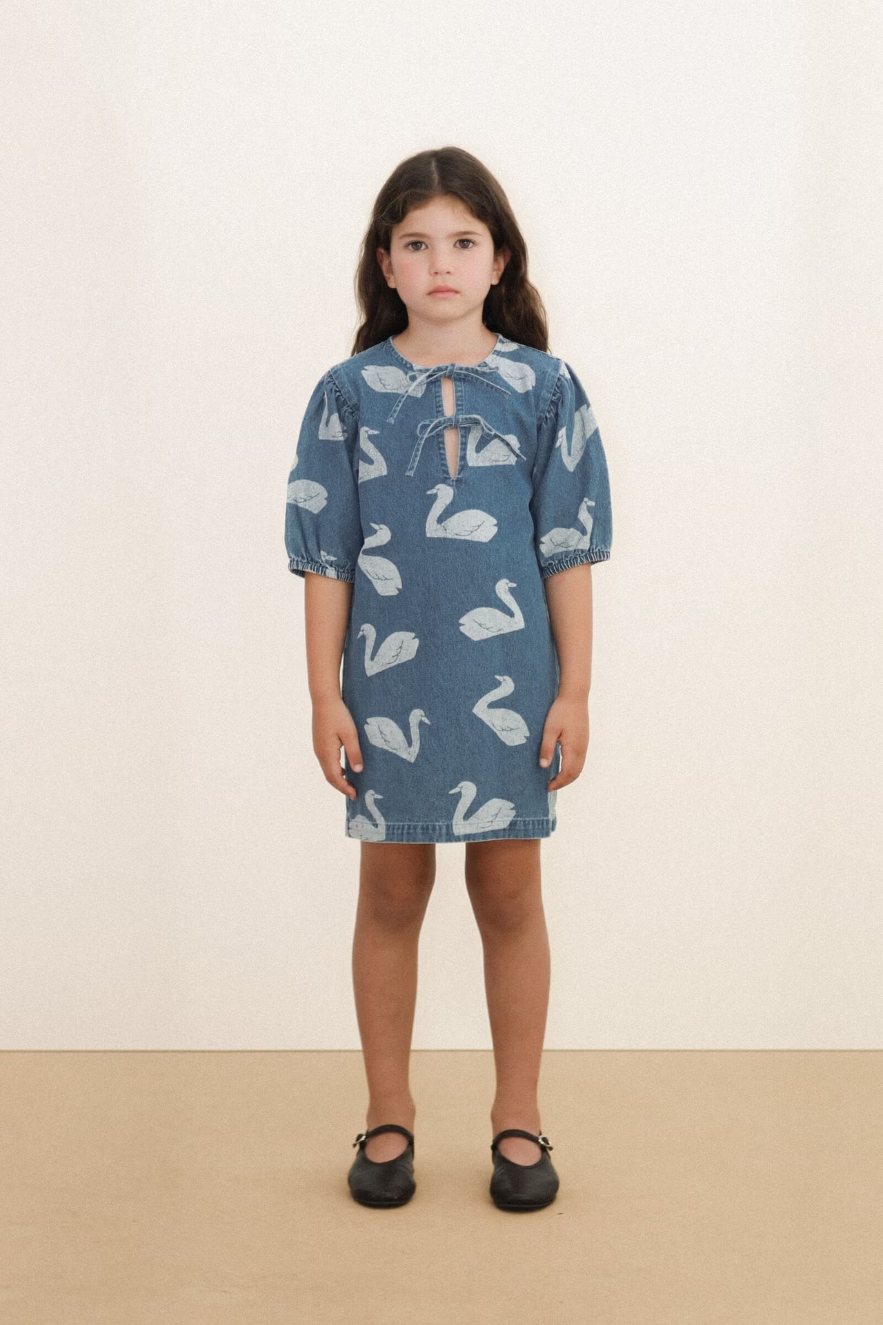Robe denim à Grands Cygnes