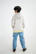 Sweat à Capuche Gris Clair