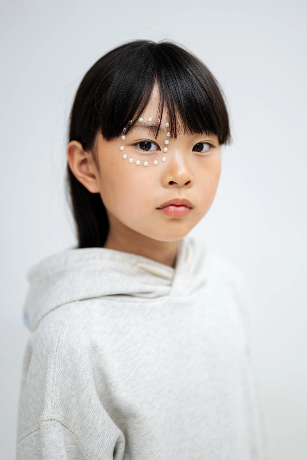 Sweat à Capuche Gris Clair