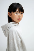 Sweat à Capuche Gris Clair