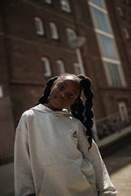 Sweat à Capuche Gris Clair