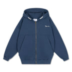 Sweat Zippé à Capuche Bleu Océan Profond