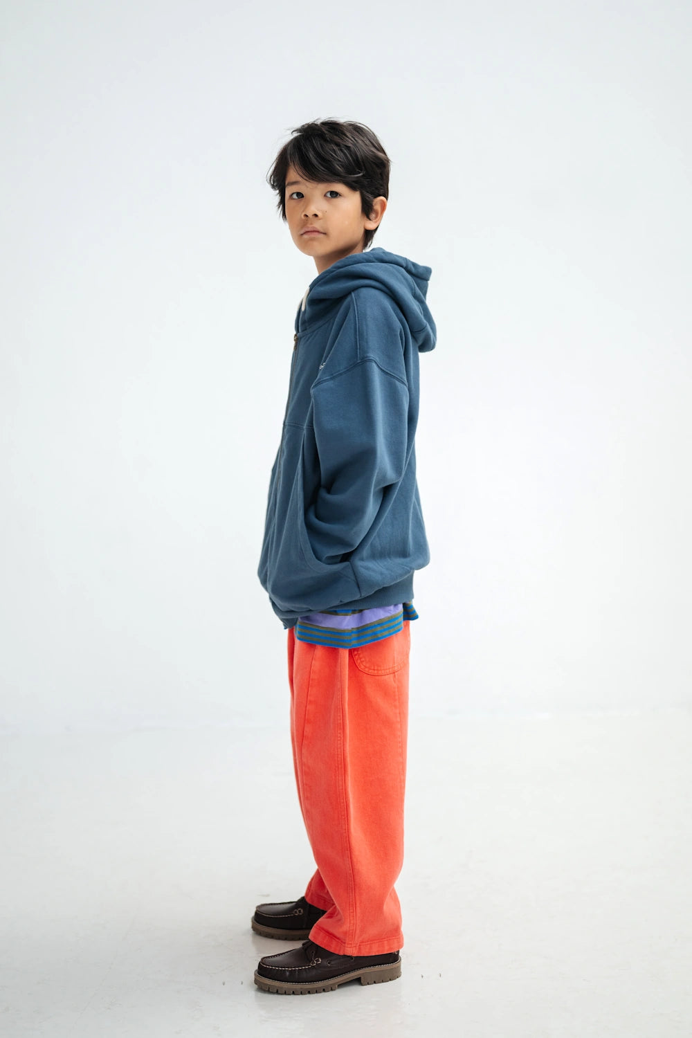 Sweat Zippé à Capuche Bleu Océan Profond