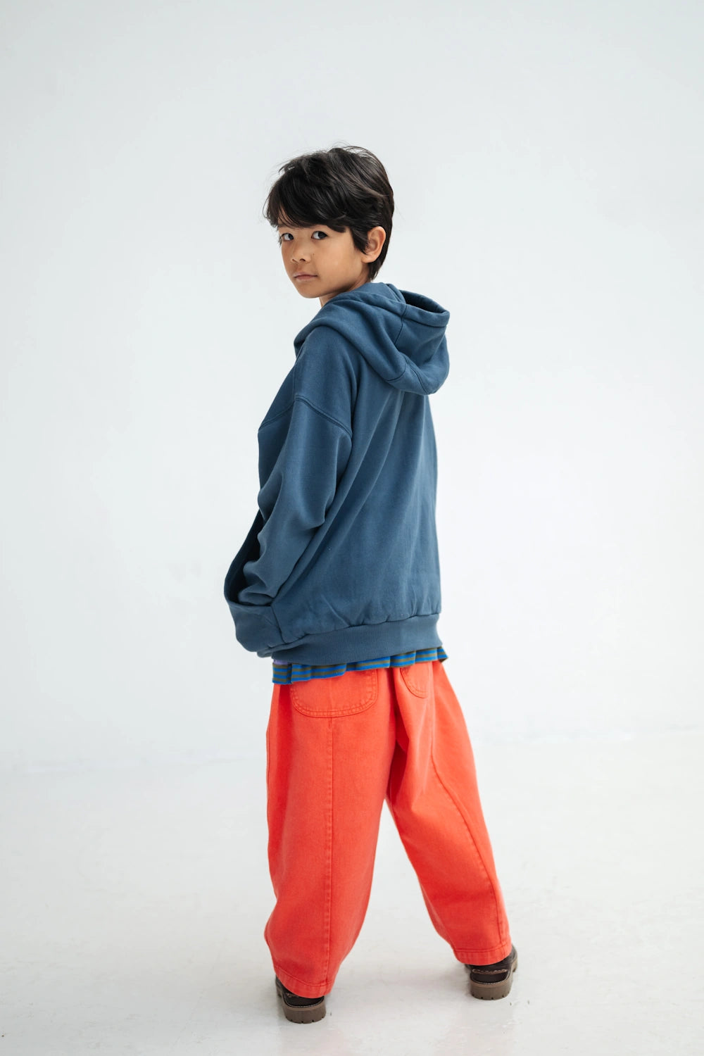 Sweat Zippé à Capuche Bleu Océan Profond