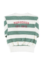 Sweat Bébé Écru Rayures Vertes
