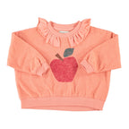 Sweat Col Rose Motif Pomme