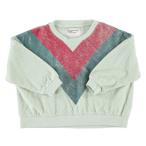Sweat Menthe Motif Triangle