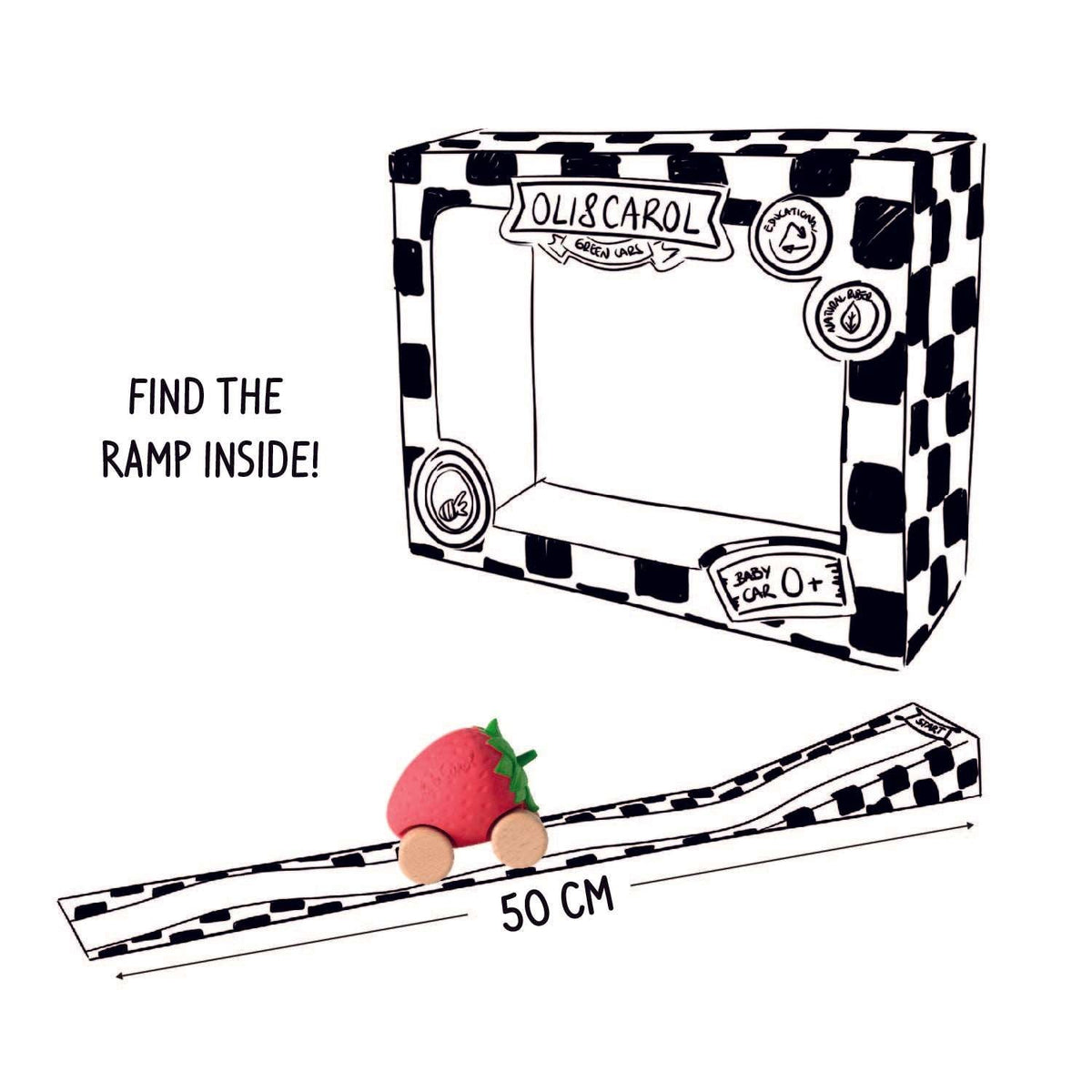 Sweetie the Strawberry Baby Car Toy - Oli&Carol