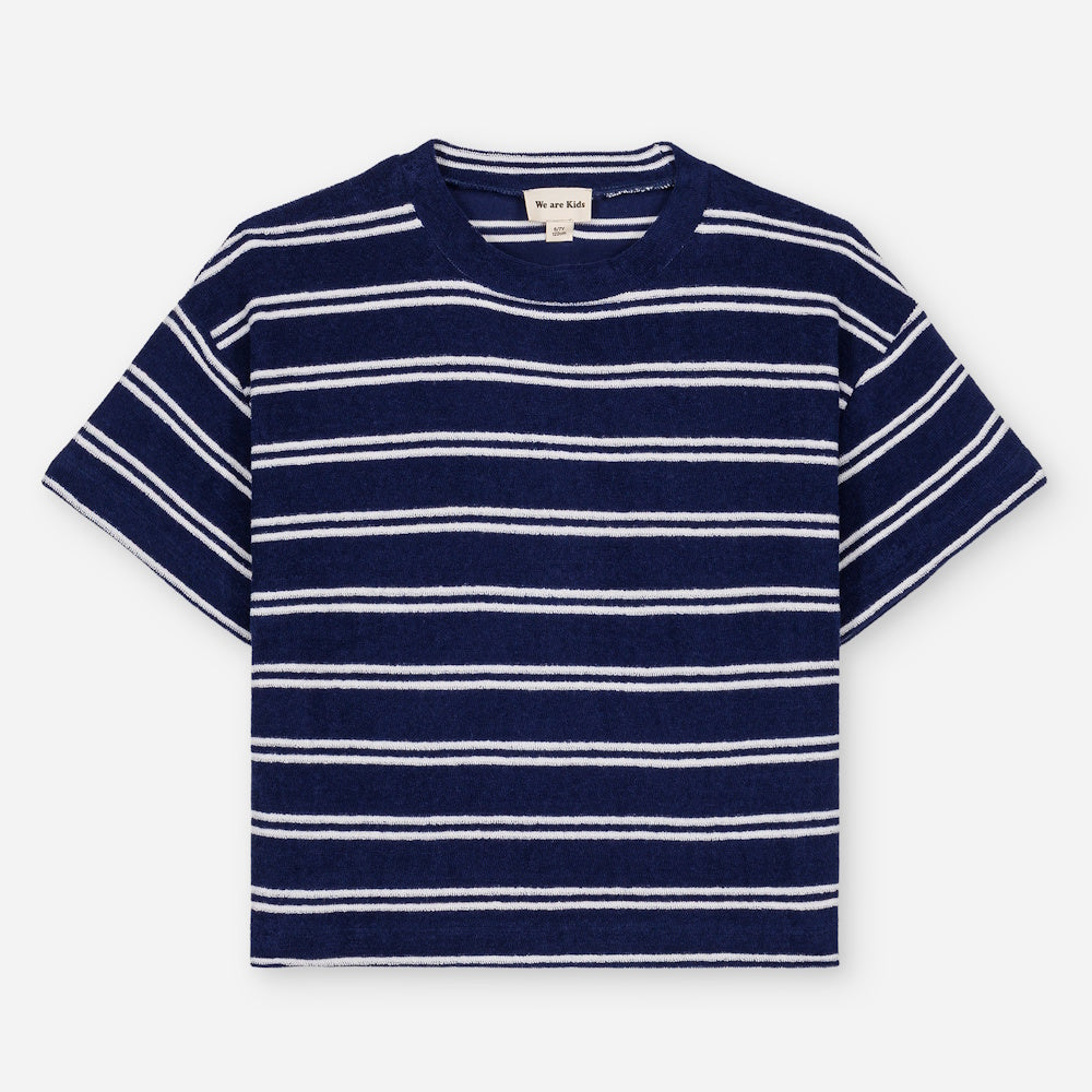 Baby Terrycloth T-shirt Jordan Navy Stripes