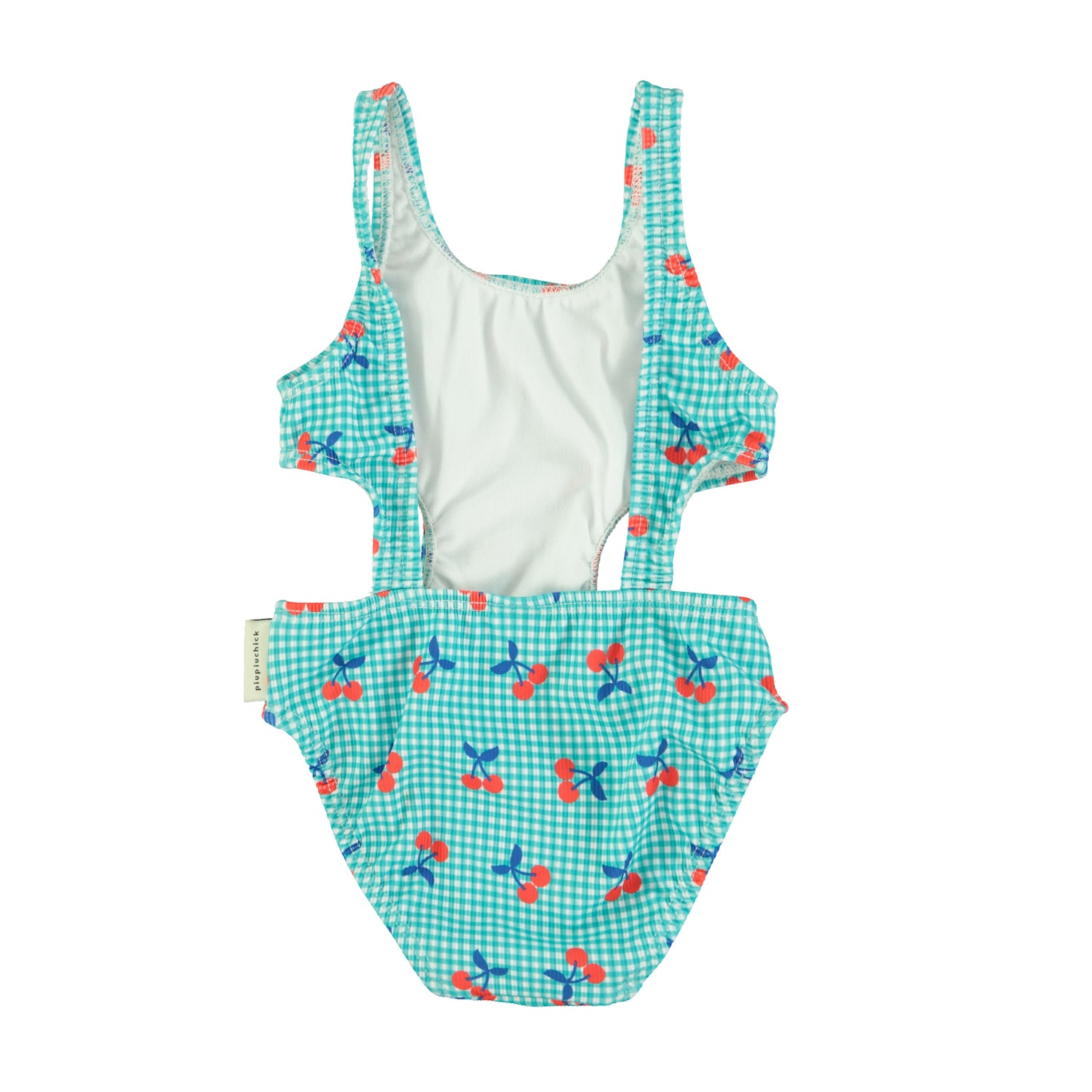 Turquoise and white trikini and white trihs