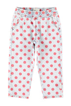 Pantalon Bleu Pois Rouges