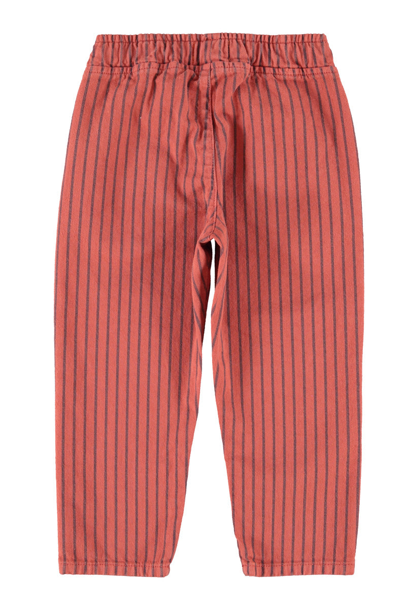 Pantalon Bordeaux Rayures Noires Piupiuchick pour enfant – vue 4