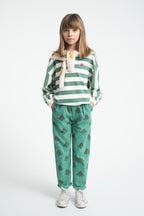 Green Large Floral Trousers