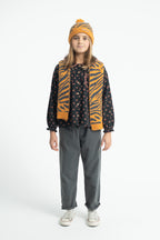 Grey Black Stripe Trousers
