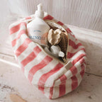 Vic Wash Bag – Light pink Stripes terry