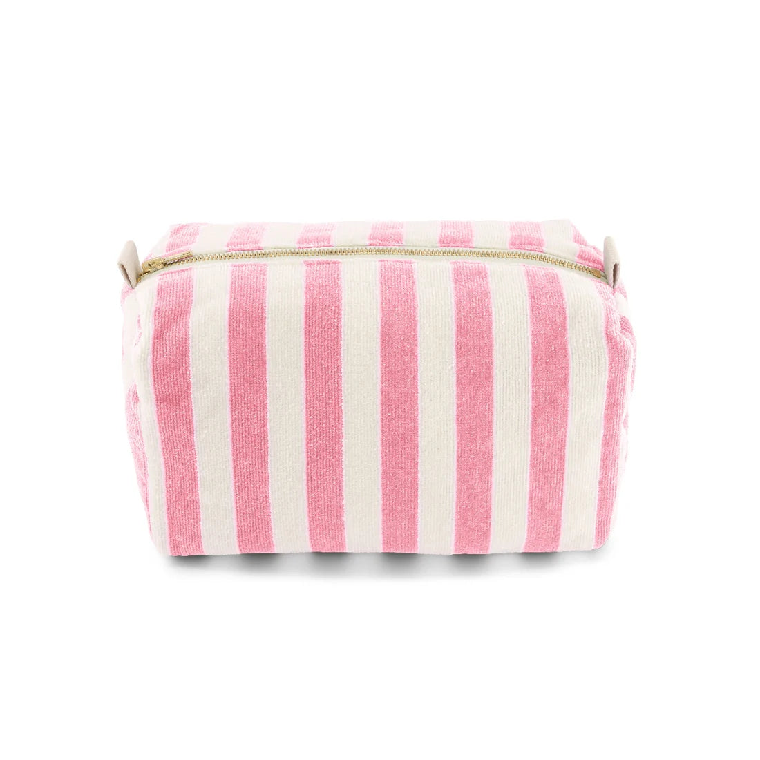 Vic Wash Bag – Light pink Stripes terry