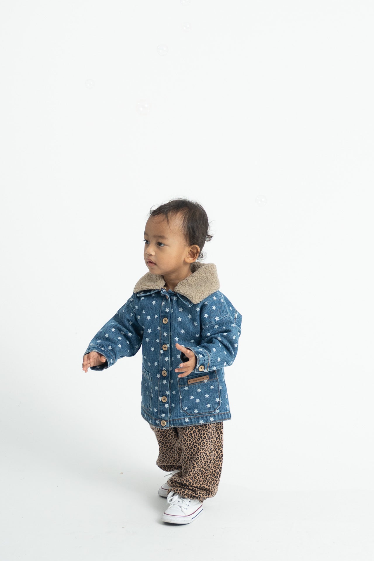 Pantalon Marron léopard Bébé Piupiuchick – vue 2