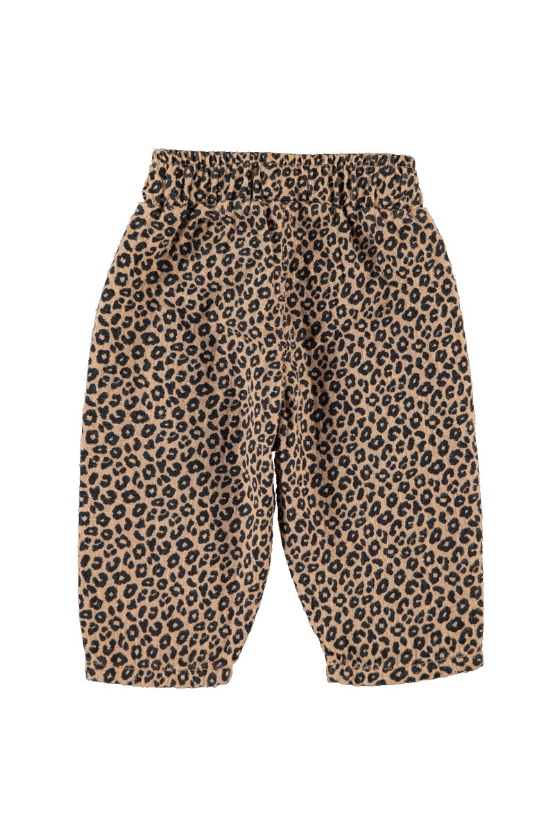 Pantalon Marron léopard Bébé Piupiuchick – vue 3