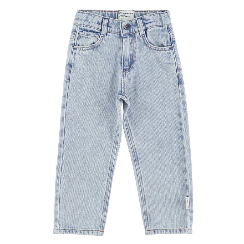 Faded blue unisex jeans