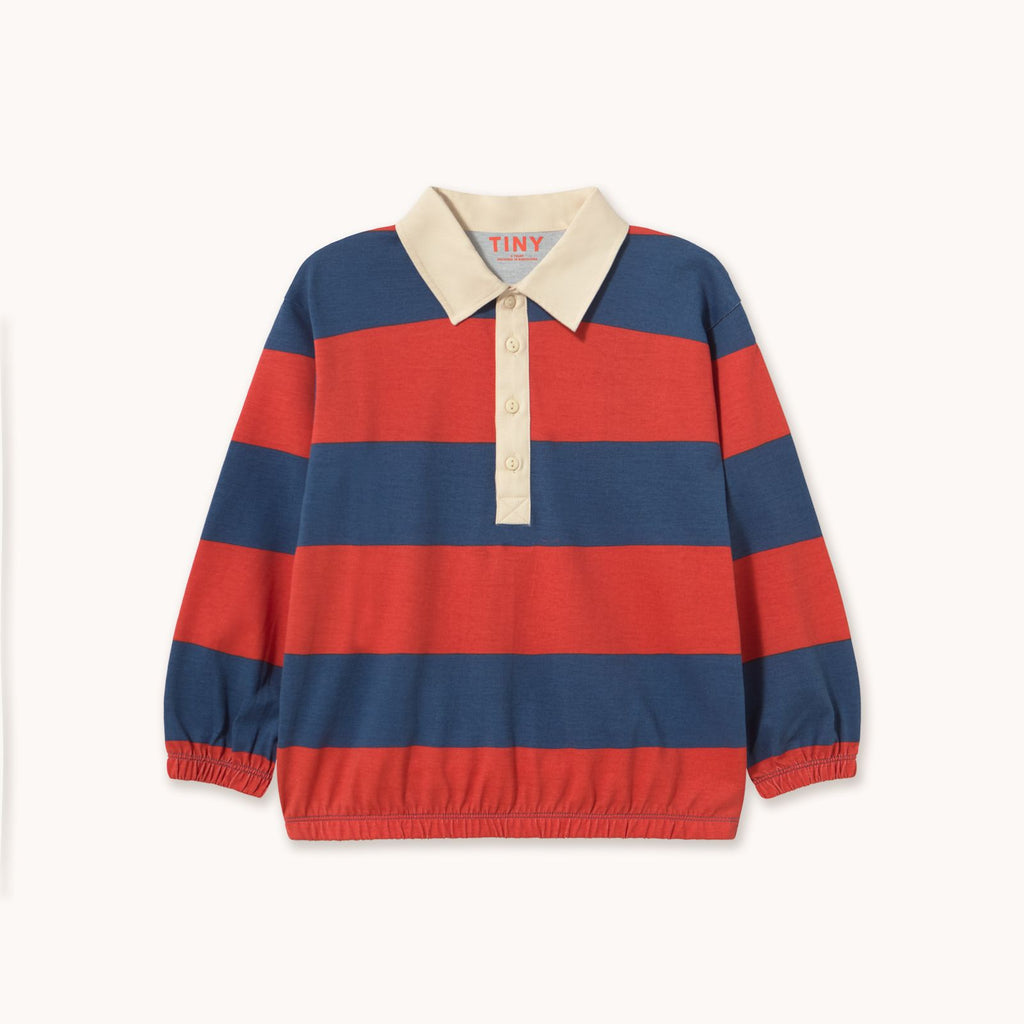 Sweat Polo Rayé Rouge — Little Dudes