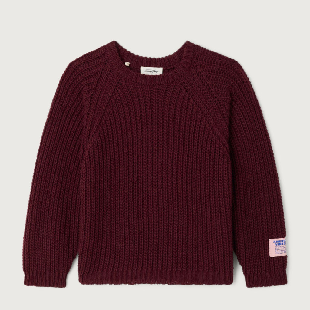 Pull boule Bordeaux Chiné — Little Dudes