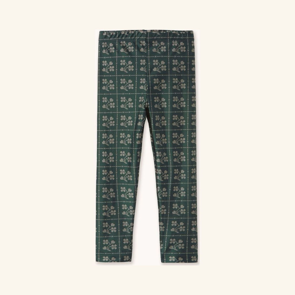 Legging Brillant Fleurs et Pois