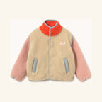Veste Sherpa Color Block Marron