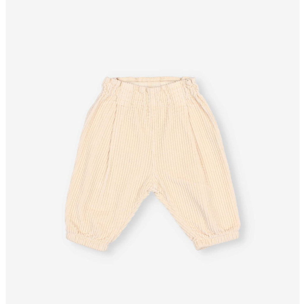 Pantalon en velours côtelé Écru bébé — BUHO
