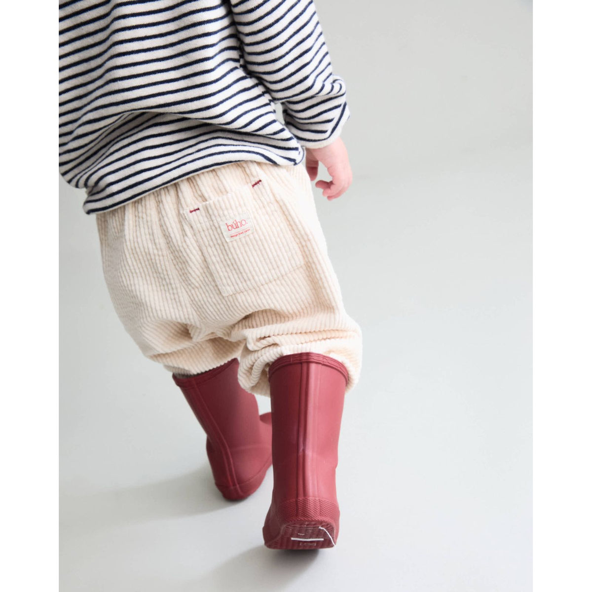 Pantalon en velours côtelé Écru bébé — BUHO