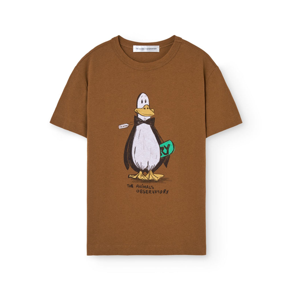 T-shirt marron ROOSTER The Animals Observatory pour enfant
