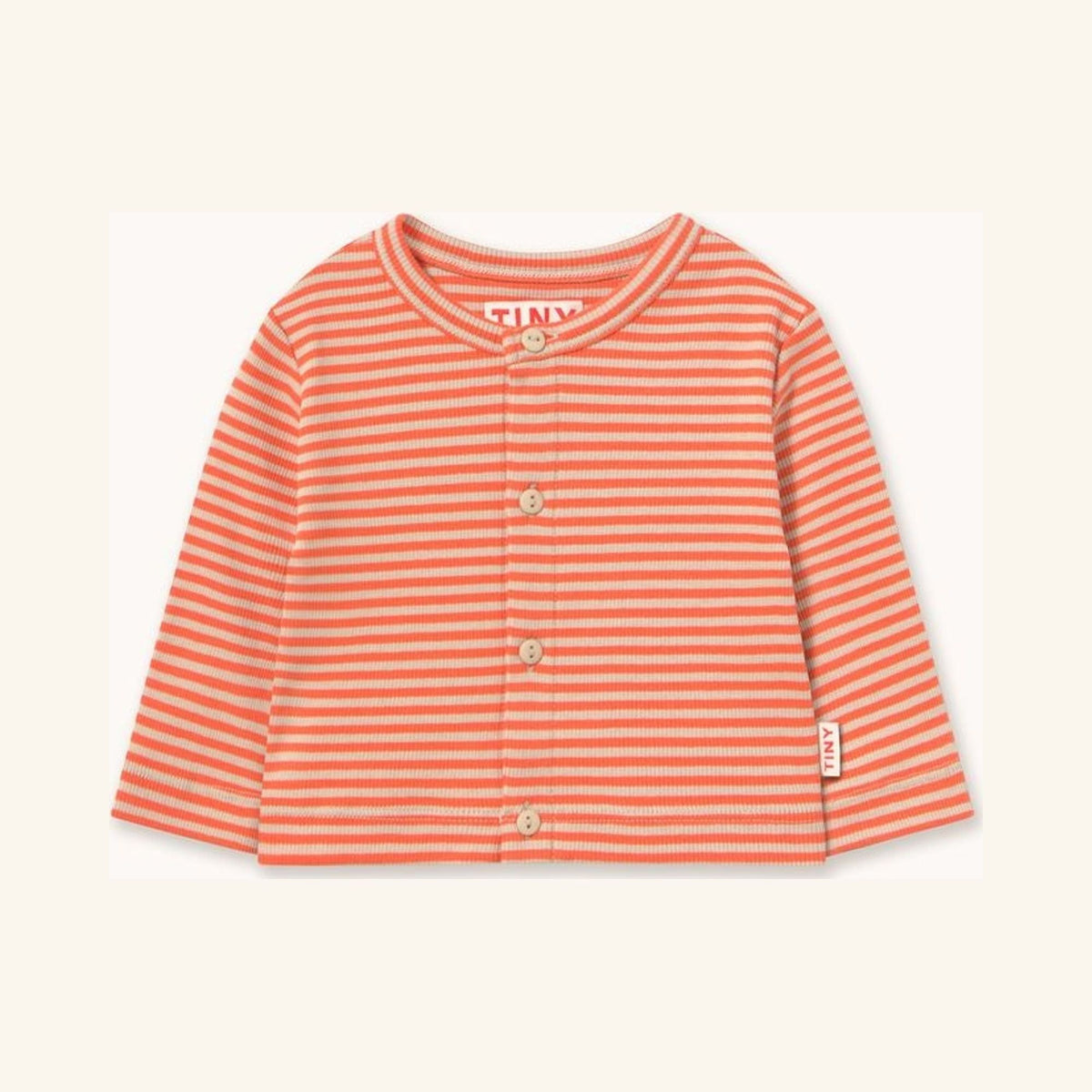 Veste Bébé Rayée en Maille Côtelée