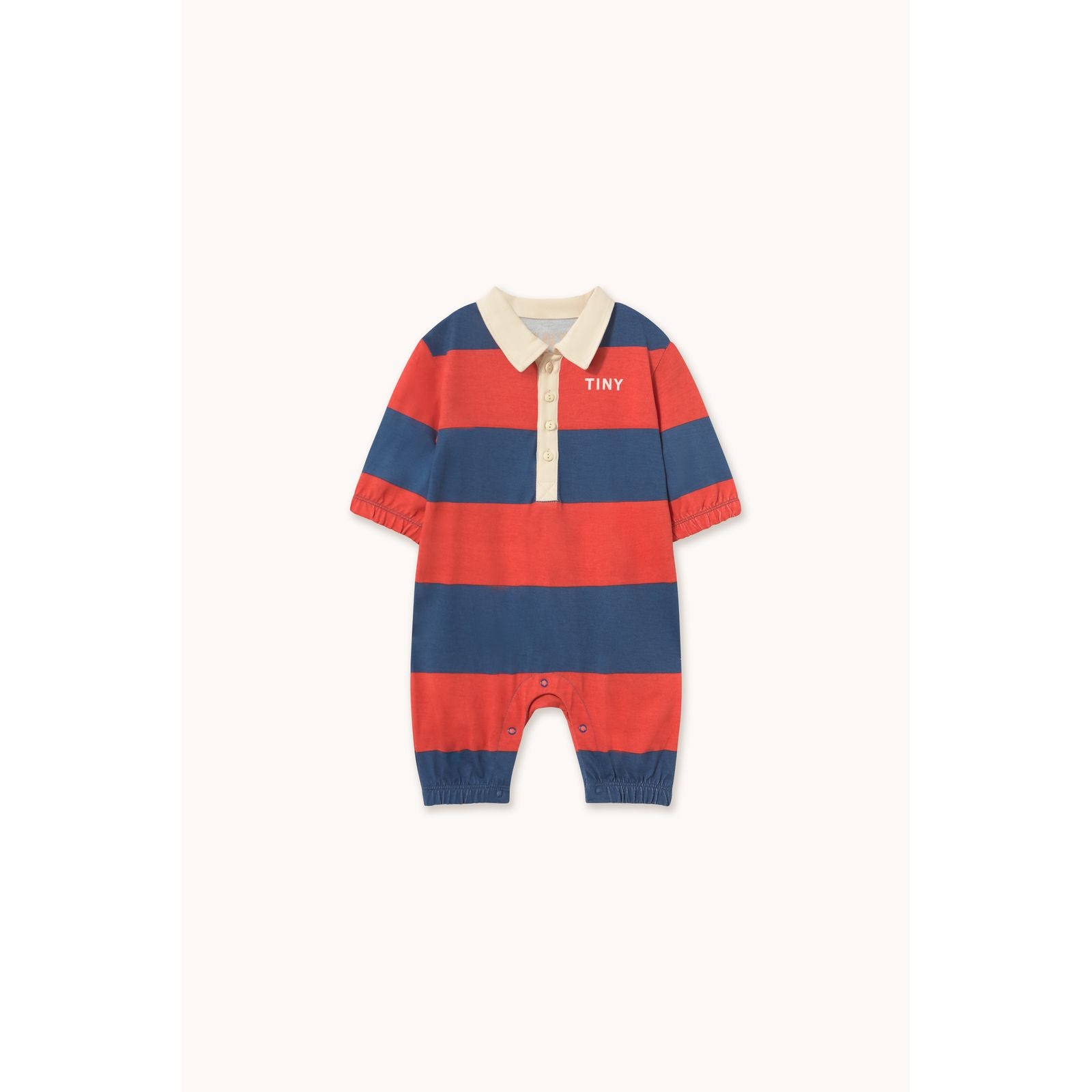 Combinaison Bébé Polo Rayée Rouge — Little Dudes