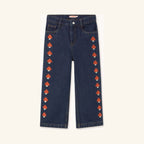 Mushroom Embroidered Jeans