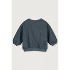 Sweat bébé Gray Label épaules tombantes bleu dos — Little Dudes