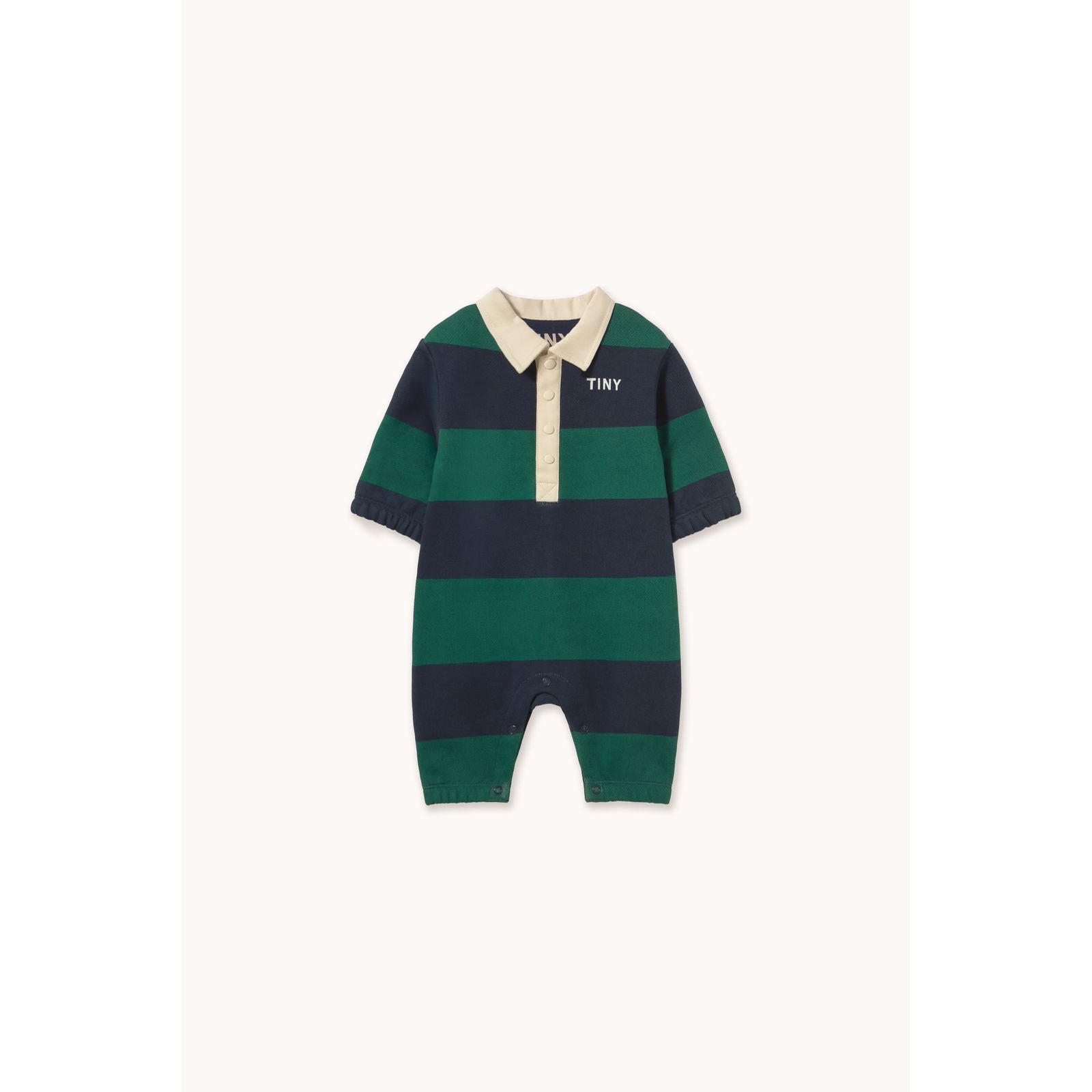 Combinaison Bébé Polo Rayée Marine — Little Dudes