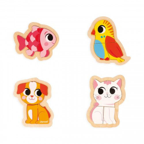 4 puzzles évolutifs Animaux de compagnie Janod