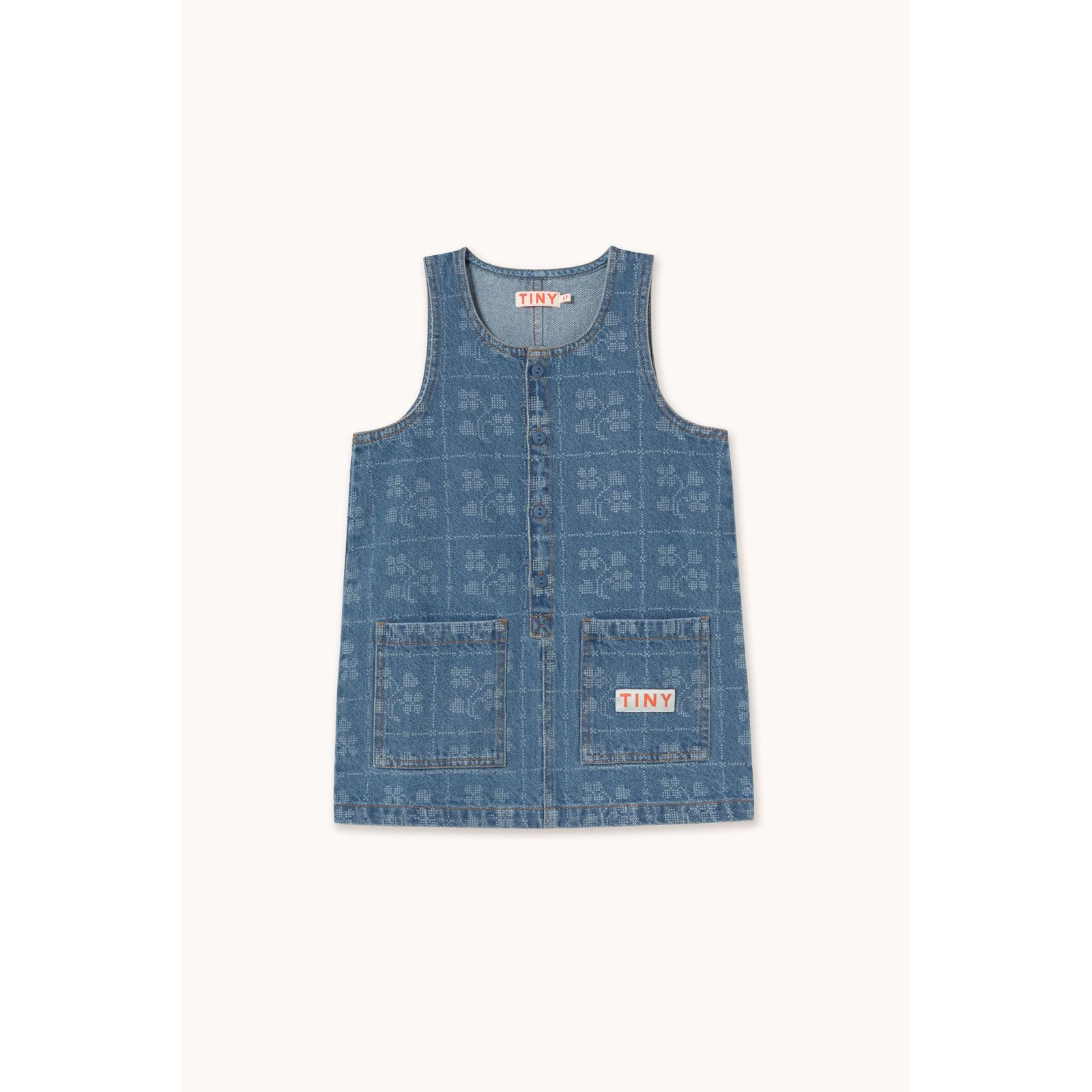 Robe en Denim Fleurs et Pois — Little Dudes