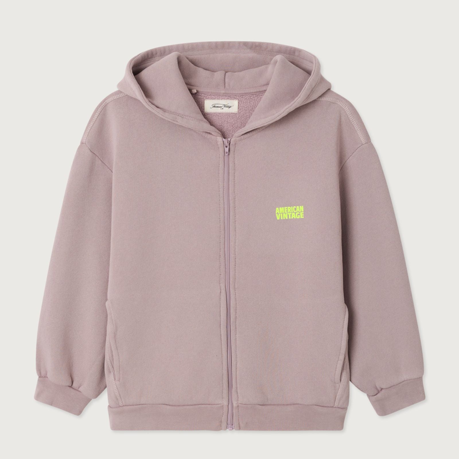 Sweat Izubird zippé à capuche Prunelle Vintage — Little Dudes
