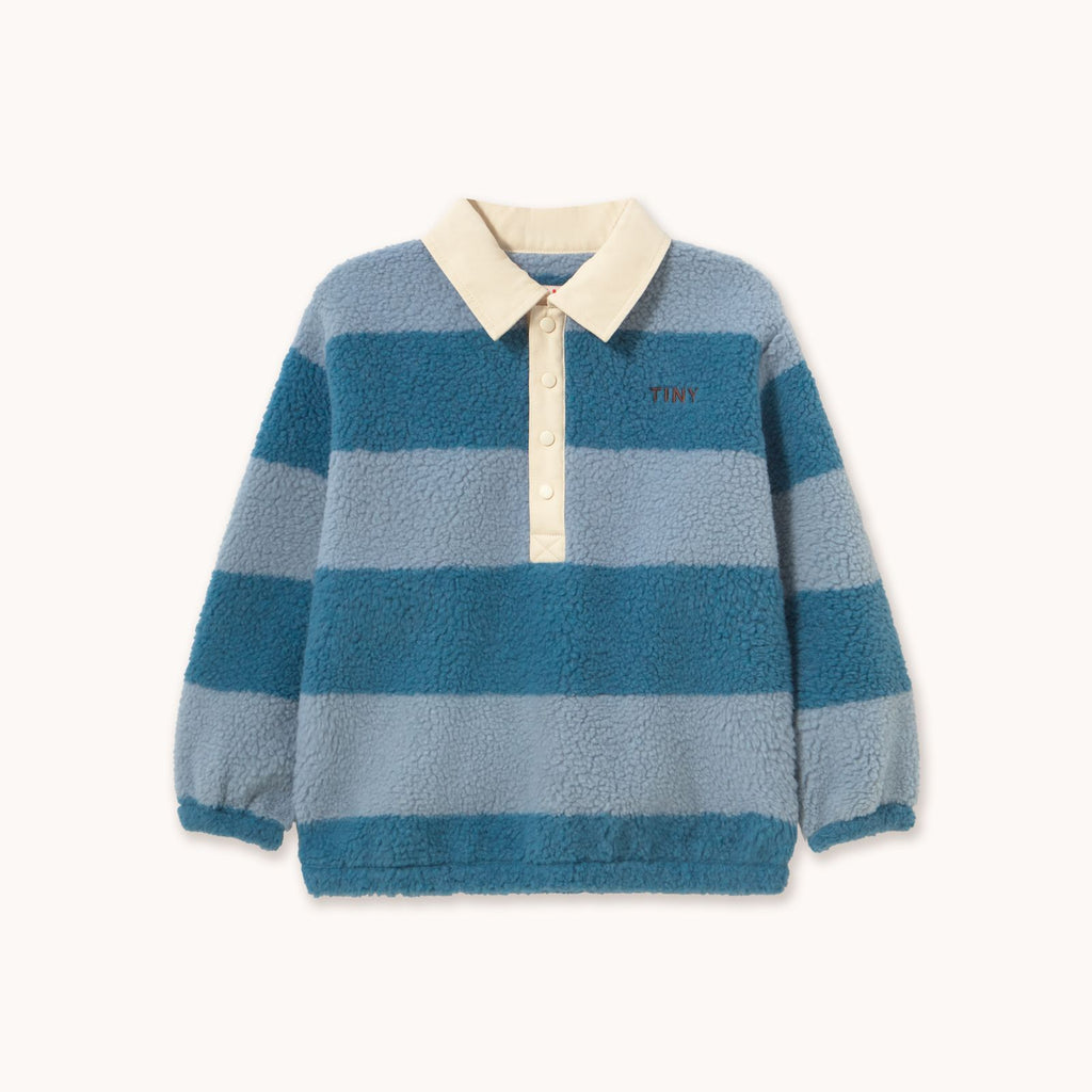 Sweat à Col Sherpa Rayé — Little Dudes