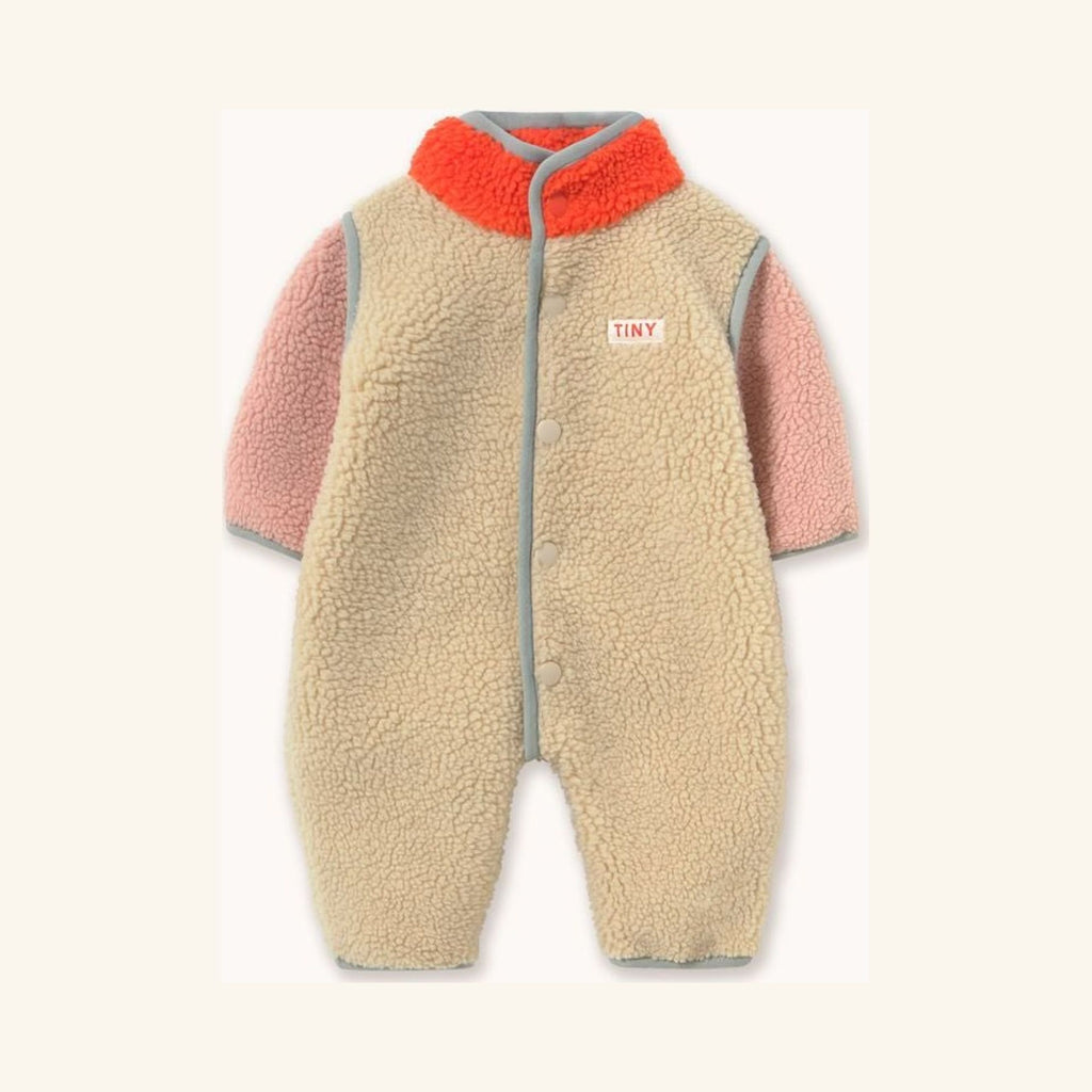 Color Block Sherpa Baby Snowsuit