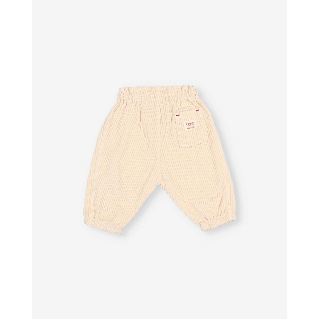 Pantalon en velours côtelé Écru bébé — BUHO
