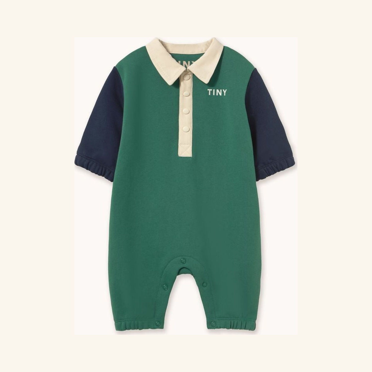 Color Block Polo Baby Romper