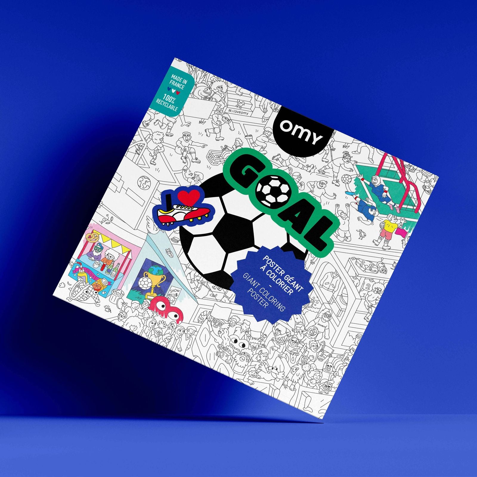 Poster géant à colorier Goal OMY — packaging
