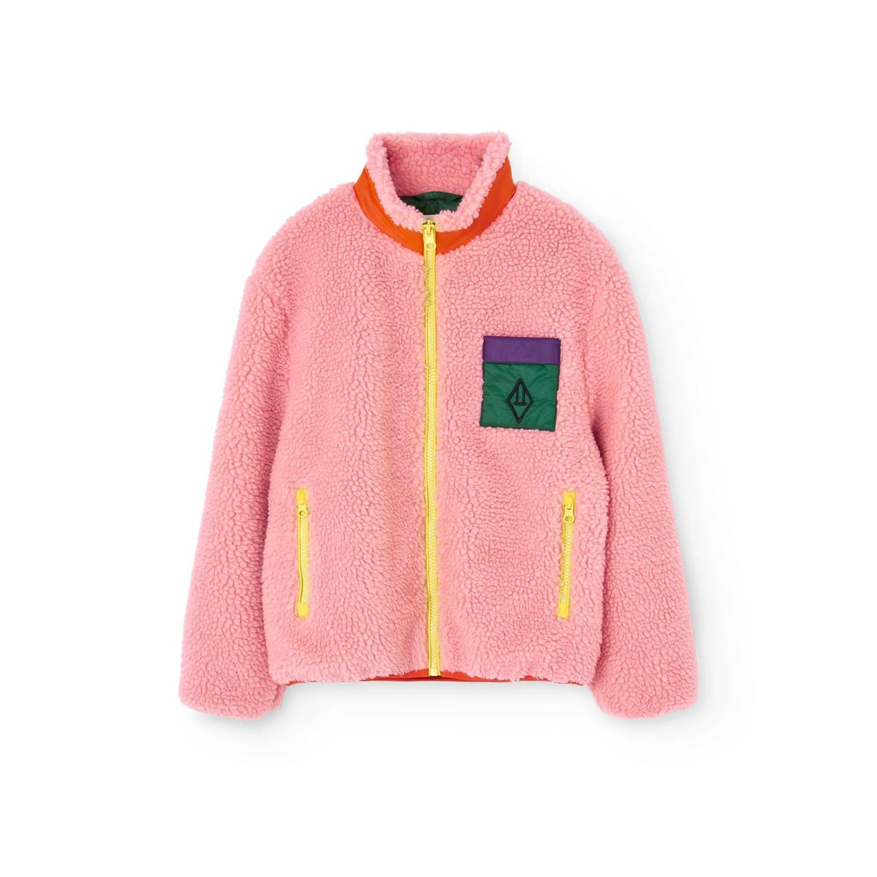 Veste teddy zippée rose SHREW The Animals Observatory pour enfant