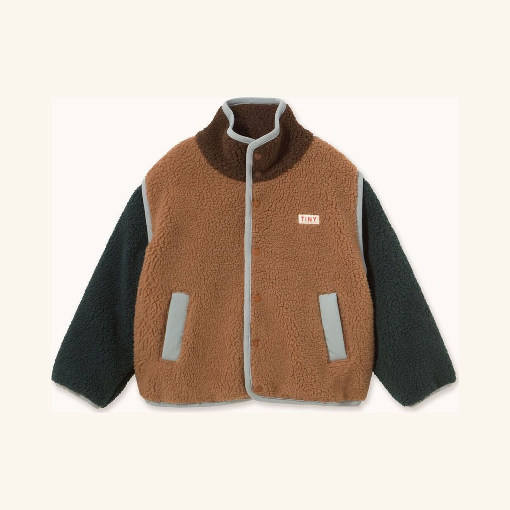Veste Sherpa Color Block Multicolore