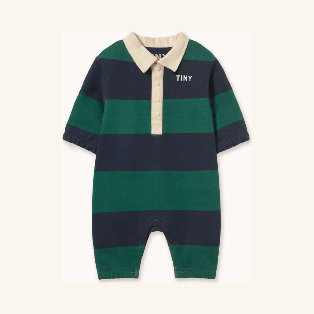 Combinaison Bébé Polo Rayée Marine