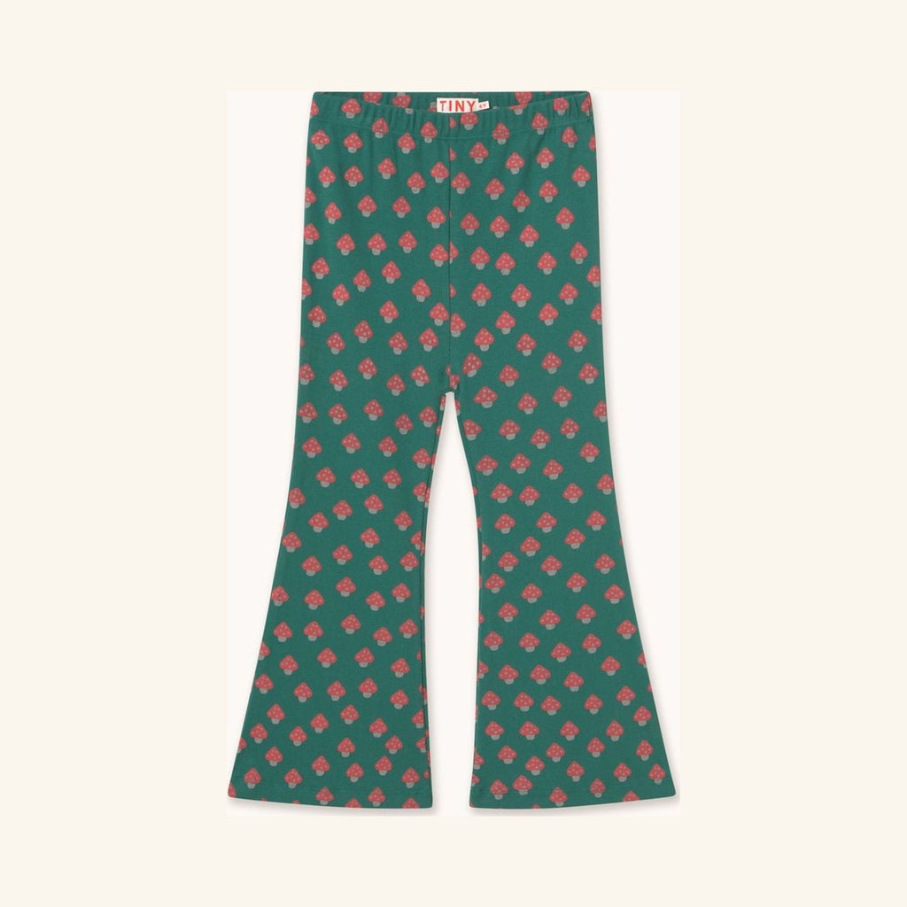 Pantalon en Maille Côtelée à Champignons