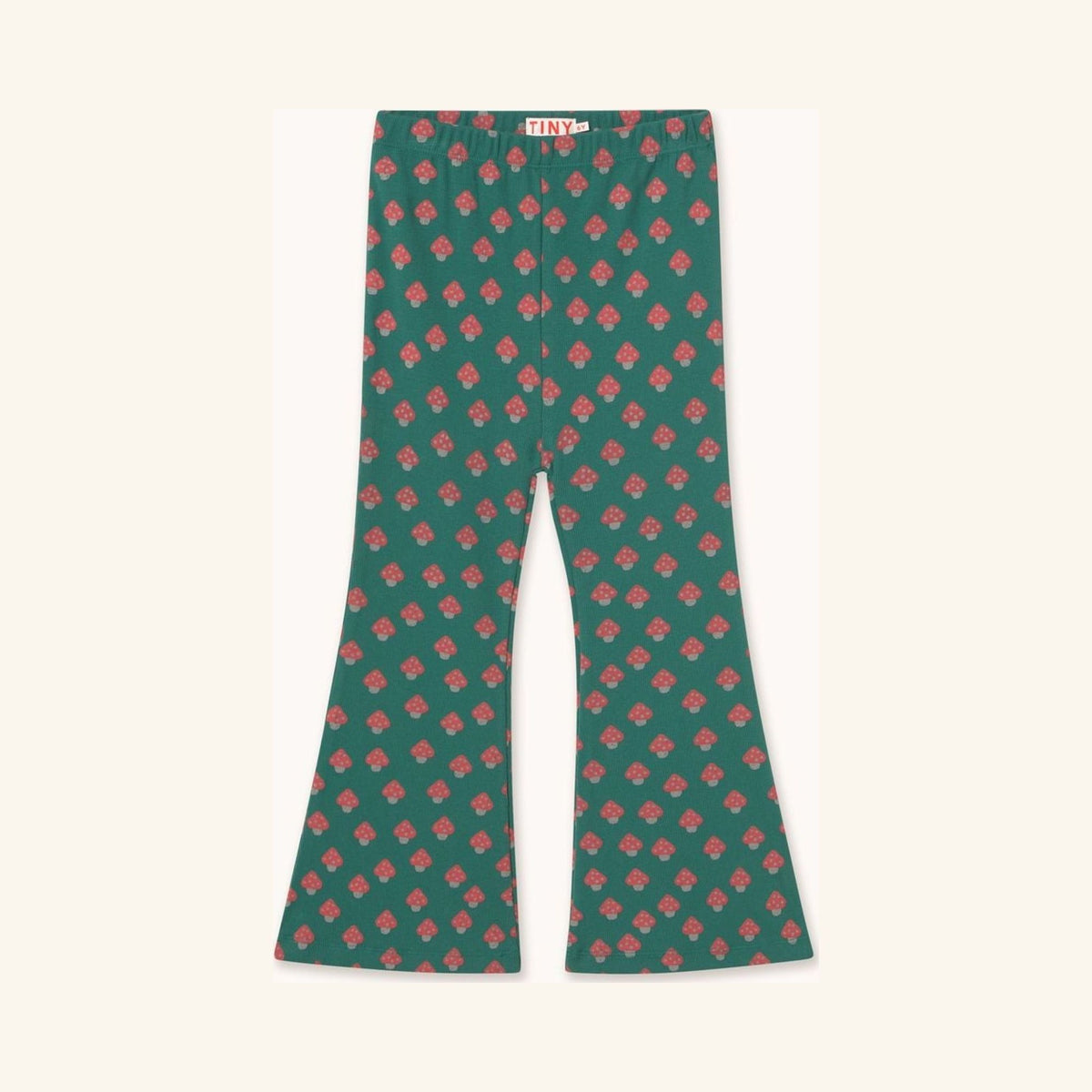 Ribbed Trousers with Mushrooms